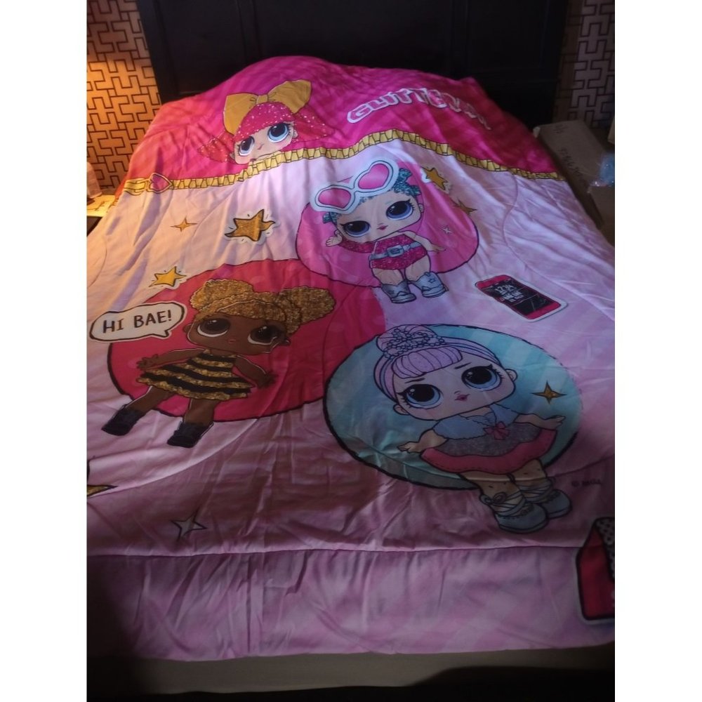 LOL 100% polyester filled blanket double sided82 x46